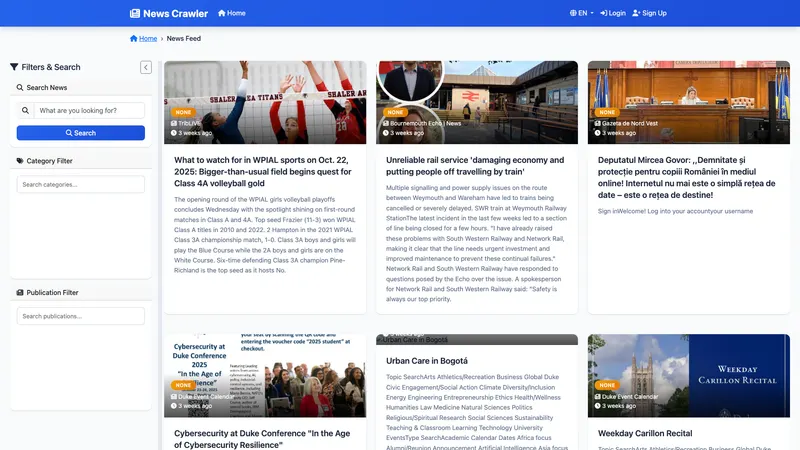 News project screenshot
