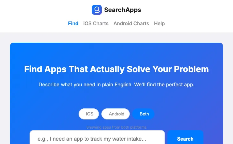 Search Apps project screenshot