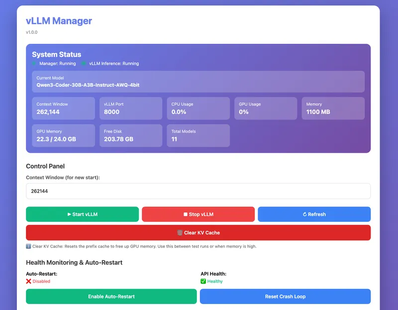 vLLM project screenshot
